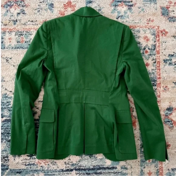 SOLD ❌LORO piana gorgeous poplin stretch green blazer jacket xs - Picture 9 of 10